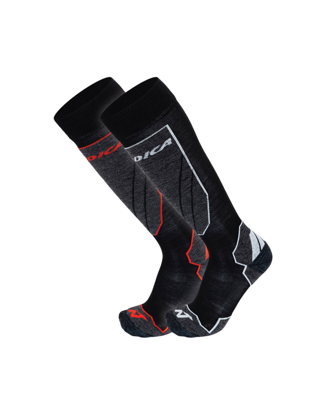 Nordica Uni 2 Pack - Black Red / Black White - Chaussettes  - Cover Photo 1