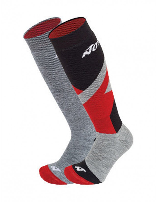 Nordica Multisport Winter 2p Jr - Grey/Red/Black Grey - Chaussettes  - Cover Photo 1