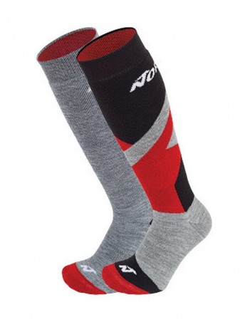 Nordica Multisport Winter 2P Jr - Grey/Red/Black grey - Socks - Miniature Photo 1