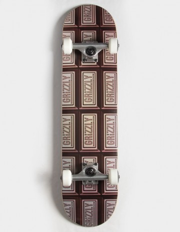 Grizzly Chocolate Bar 7.75" Complete Skateboard - Product Photo 1