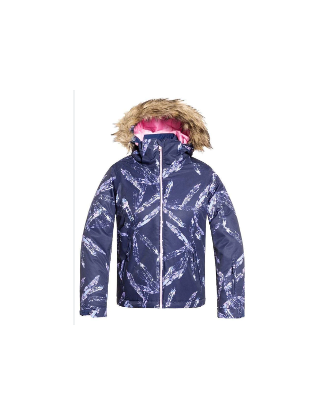 Roxy Jet Ski Girls Snow Jacket in Arctic leaves
