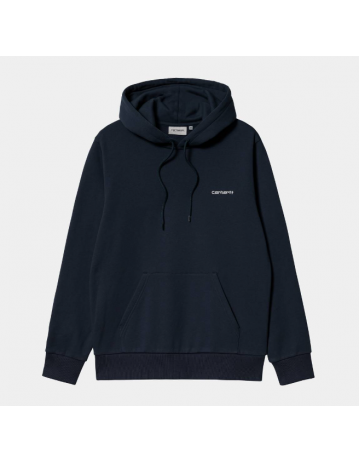 Carhartt Wip Hooded Script Embroidery Sweat - Atom Blue - Product Photo 1