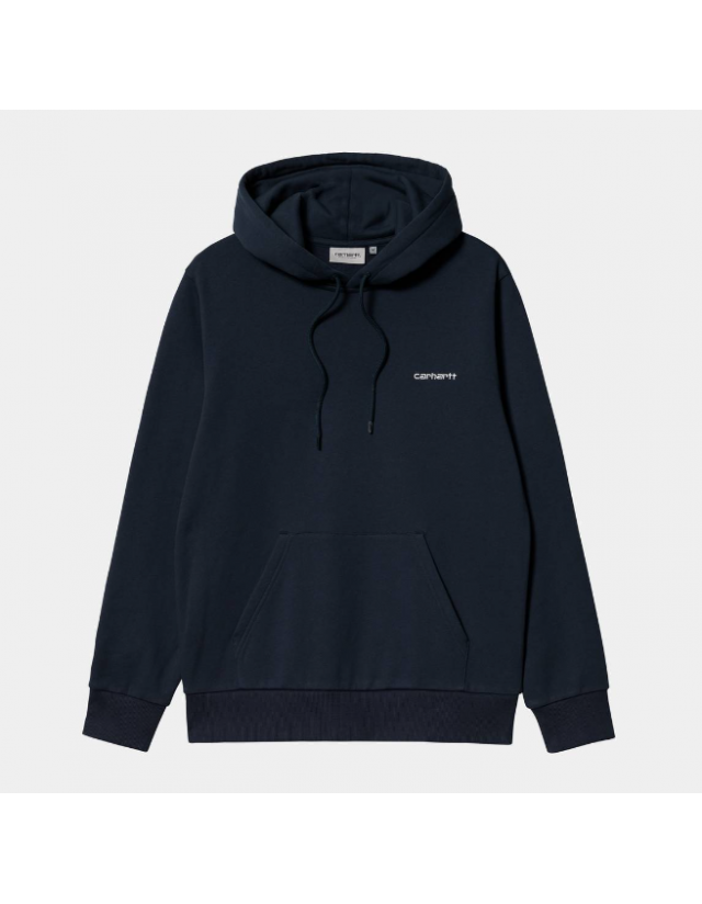 Carhartt Wip Hooded Script Embroidery Sweat - Atom Blue - Sweat Homme  - Cover Photo 1