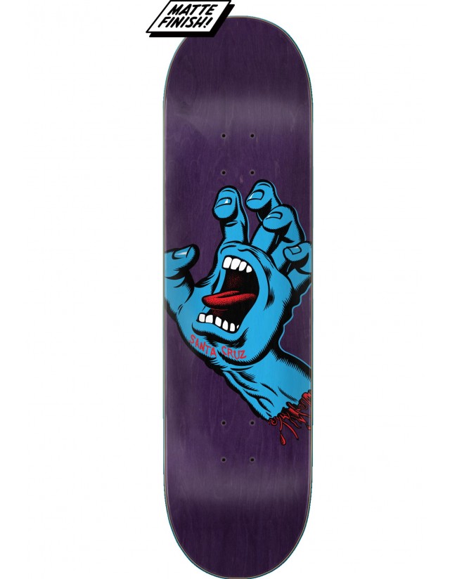 Santa-Cruz Screaming Hand 8.375'' - Purple - Skateboard Deck  - Cover Photo 1