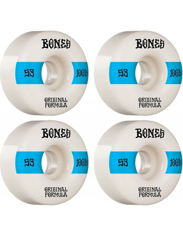 Bones 100a Og Formula v4 Wide - 53mm - Skateboard Wheels  - Cover Photo 1