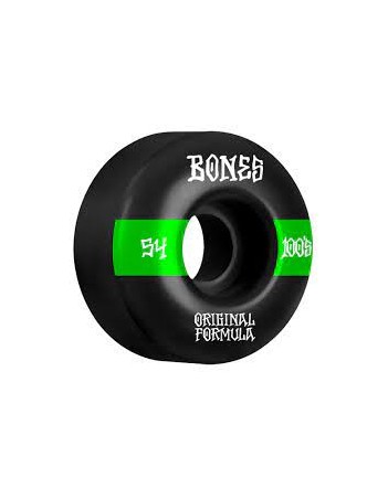 Bones 100 OG Formula 54mm - Black - Roues Skateboard - Miniature Photo 1