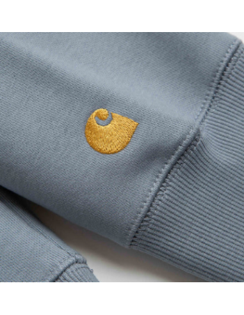 Carhartt WIP Chase Sweat - Mirror / Gold - Men's Sweatshirt - Miniature Photo 2
