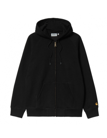 Carhartt Wip Hooded Chase Jacket - Black / Gold - Product Photo 1