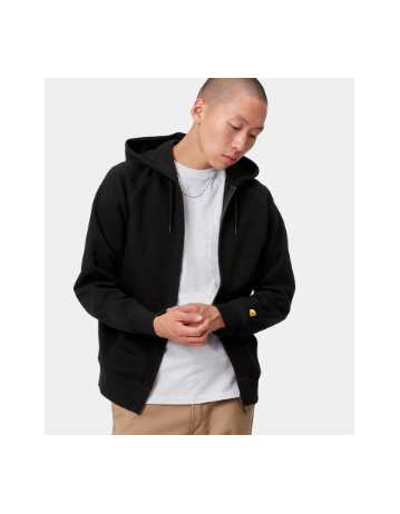 Carhartt Wip Hooded Chase Jacket - Black / Gold - Product Photo 2