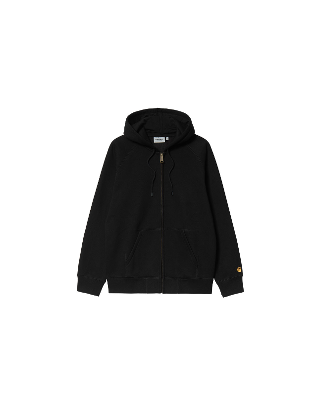 Carhartt Wip Hooded Srcipt Embroidery Sweat - Cypress / Black - Sweat Homme  - Cover Photo 1
