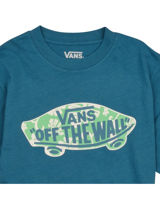 Vans Style 76 Fill Boys - Teal / Wate - T-Shirt Enfant  - Cover Photo 1