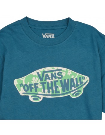 Vans Style 76 Fill Boys - Teal / Wate - T-Shirt Enfant - Miniature Photo 1