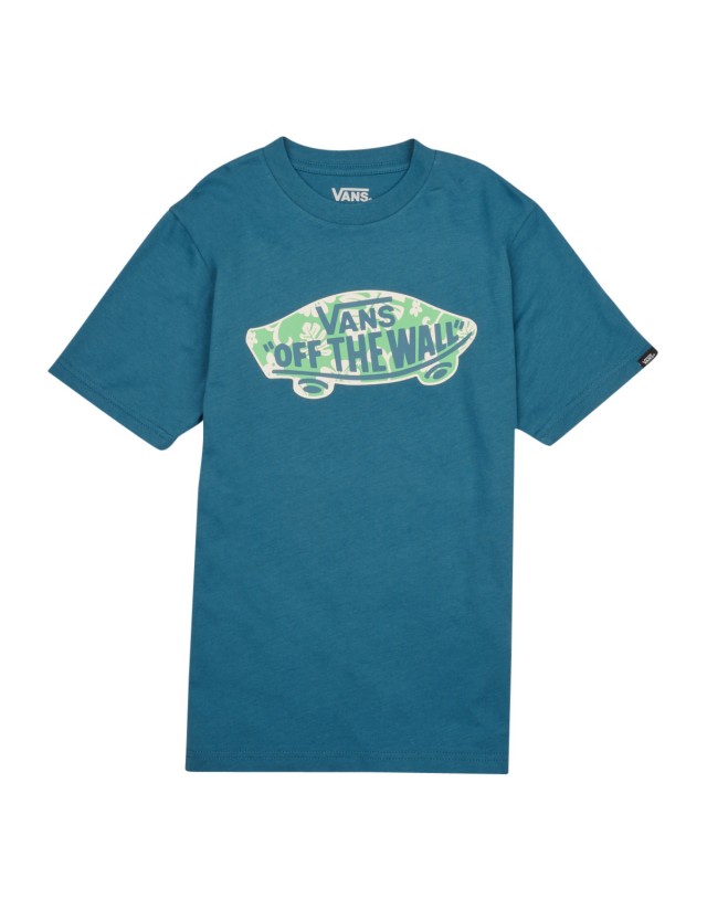 Vans Style 76 Fill Boys - Teal / Wate - T-Shirt Enfant  - Cover Photo 2
