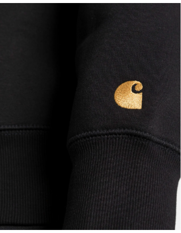 Carhartt Wip Chase Sweat - Black / Gold - Product Photo 2
