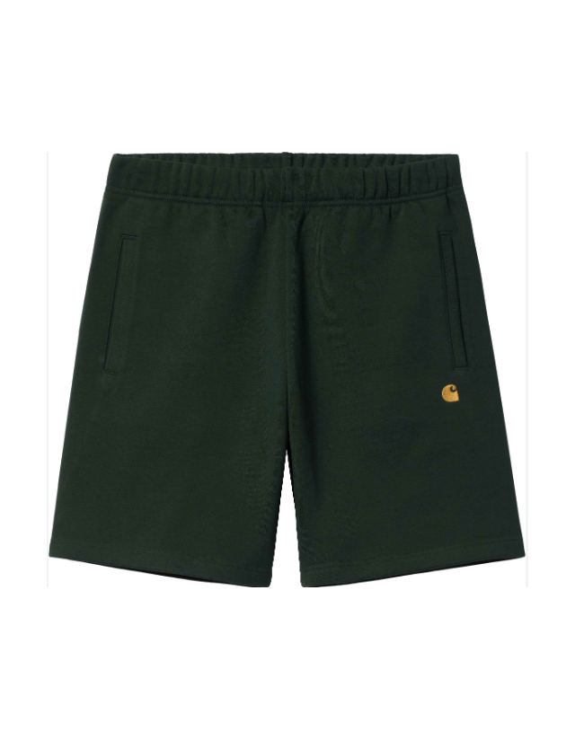 Carhartt Wip Chase Sweat Short - Discovery Green / Gold - Shorts  - Cover Photo 1