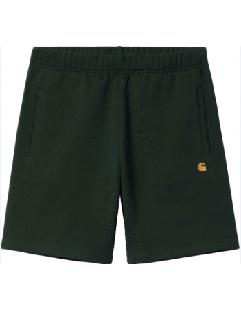 Carhartt WIP Chase sweat short - Discovery green / Gold - Shorts - Miniature Photo 1