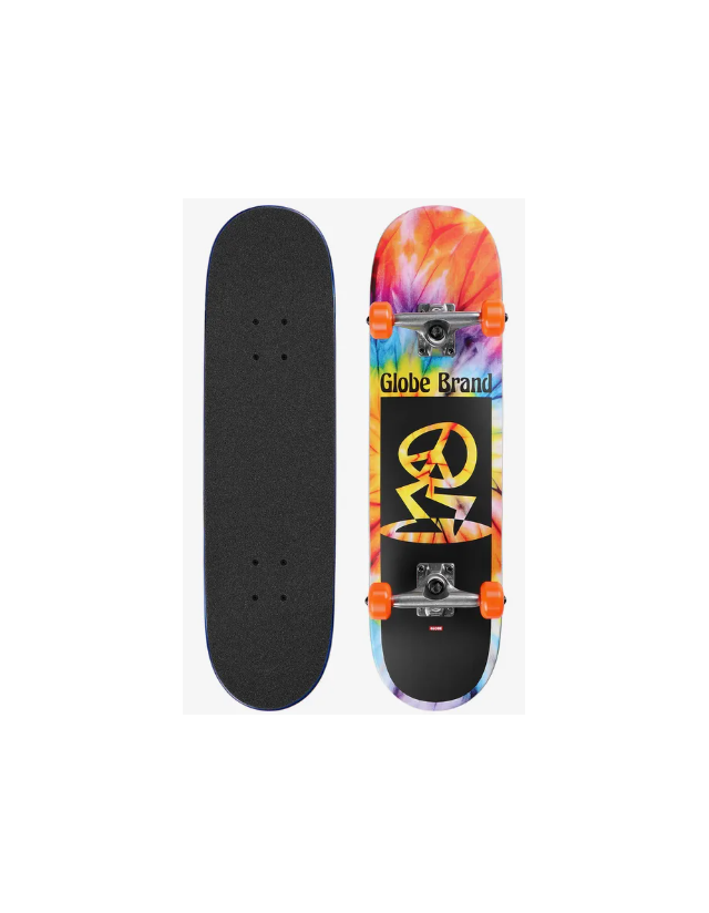 Globe Peace Man Mid - Spiral Dye/Black - 7.6" - Skateboard  - Cover Photo 1