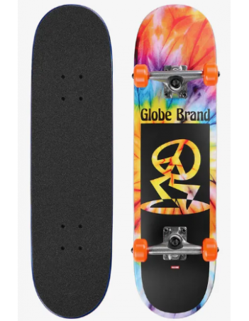 Globe Peace Man Mid - Spiral Dye/Black - 7.6" - Skateboard - Miniature Photo 1