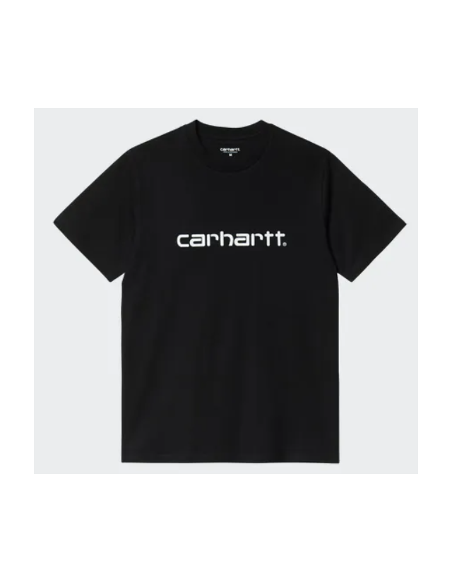 Carhartt Wip Script T-Shirt - Black / White - Men's T-Shirt  - Cover Photo 1