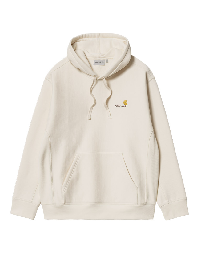 Carhartt Wip Hooded American Script - Natural - Sweat Homme  - Cover Photo 1