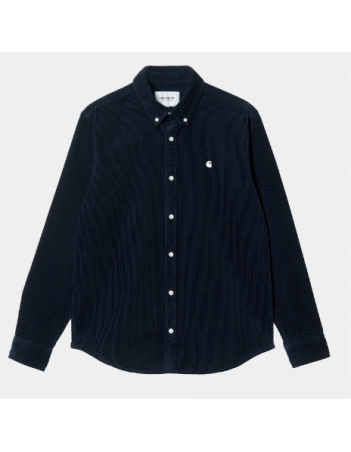 Carhartt WIP L/S Madison Cord Shirt - Dark Navy - Chemise Homme - Miniature Photo 1