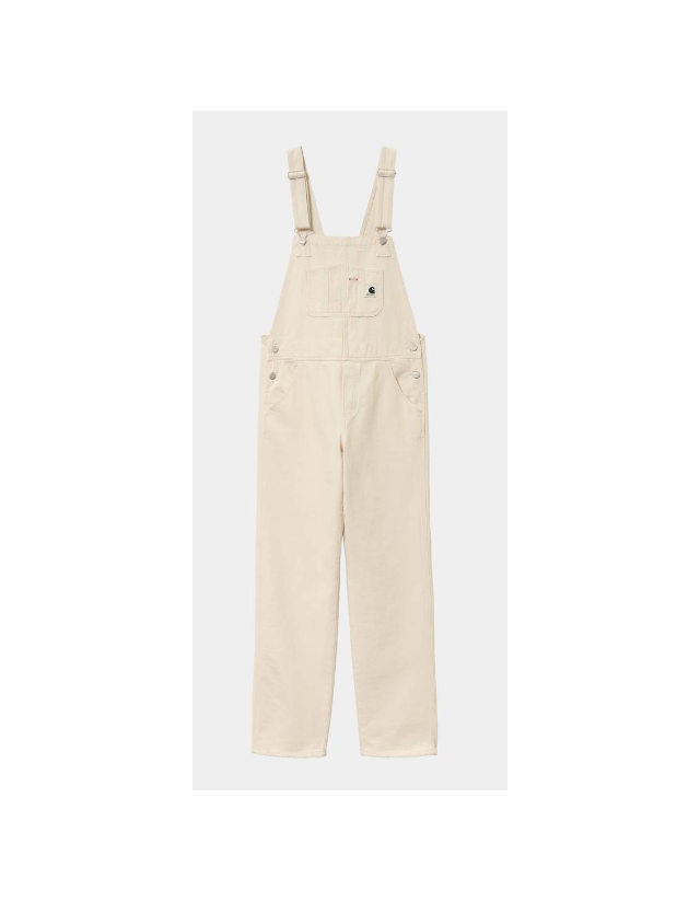 Carhartt Wip W' Bib Overall Straight - Natural Stone - Salopette Femme  - Cover Photo 1