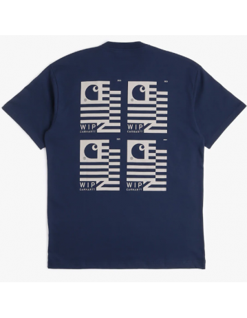 Carhartt Wip Stamp State T-Shirt - Blue/Grey - Product Photo 1