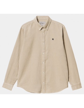 Carhartt Wip Madison Cord Shirt - Wall / Black - Product Photo 1