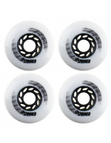 Powerslide Spinner Wheels 80mm/85a 4pack - White - Product Photo 1