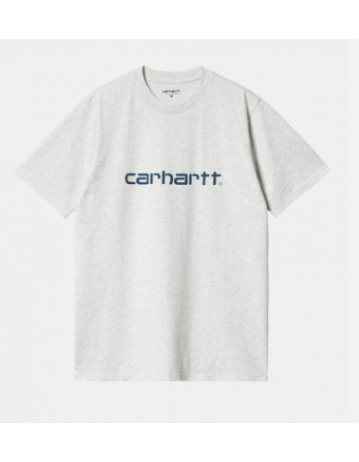 Carhartt Wip Script T-Shirt - Ash Heather / Liberty - Product Photo 1