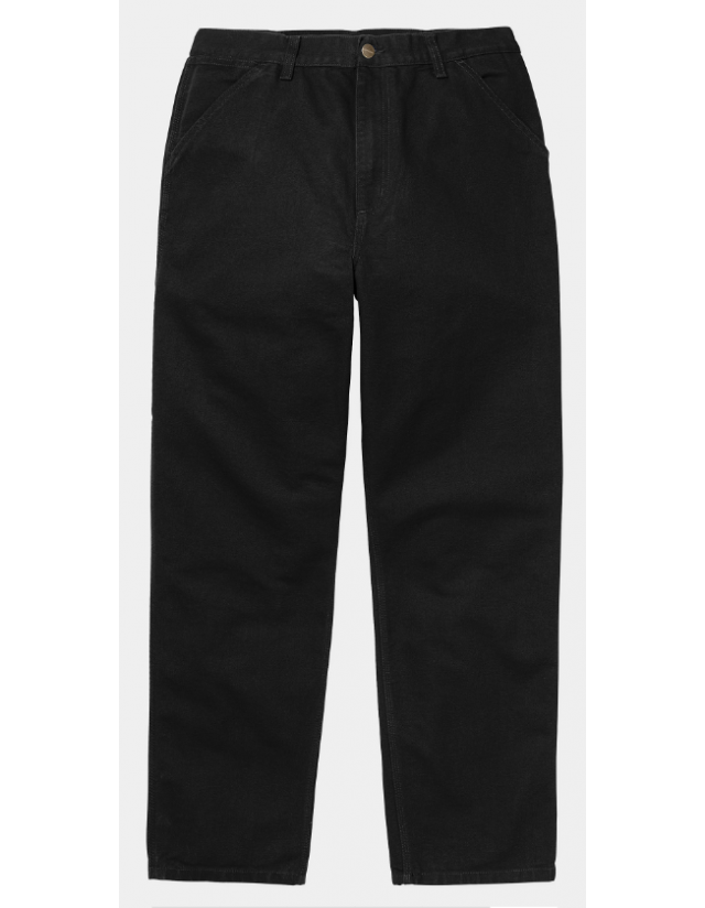 Carhartt Wip Single Knee - Black Rinsed - Men's Pants  - Cover Photo 2