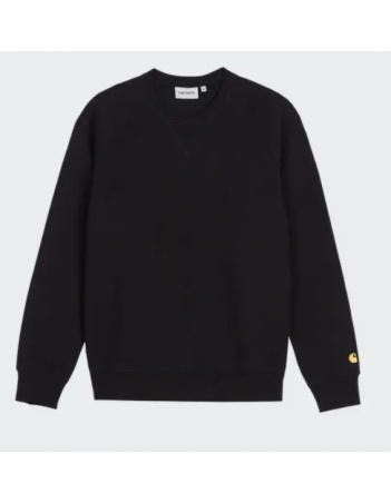 Carhartt WIP Chase Sweat - Black / Gold - Men's Sweatshirt - Miniature Photo 2