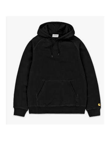 Carhartt Wip Hooded Chase Sweat - Black/Gold - Product Photo 1