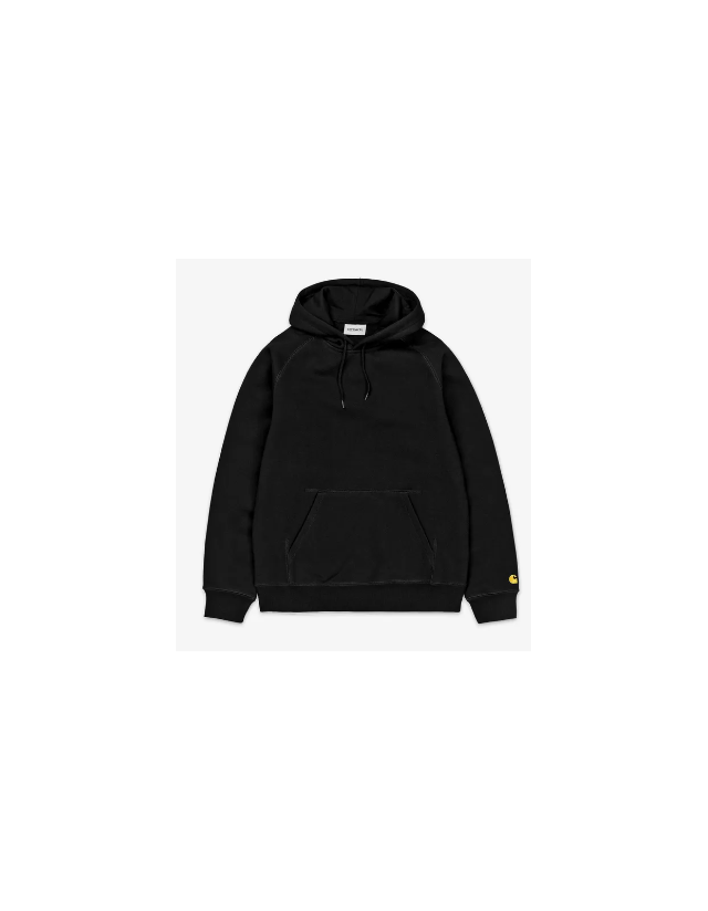 Carhartt Wip Hooded Chase Sweat - Black/Gold - Sweat Homme  - Cover Photo 1