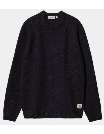 Carhartt Wip Anglistic Sweater - Speckled Dark Navy - Product Photo 1