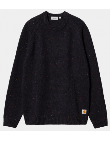Carhartt WIP Anglistic Sweater - Speckled Dark Navy - Herren Sweatshirt - Miniature Photo 1