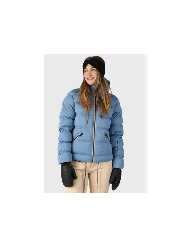 Brunotti Nikko Women Puffer Snow Jacket - Steel Blue - Women's Ski & Snowboard Jacket  - Cover Photo 1