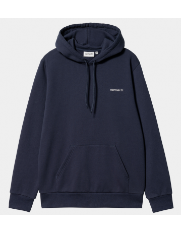 Carhartt Wip Hooded Script Embroidery - Blue / White - Product Photo 1