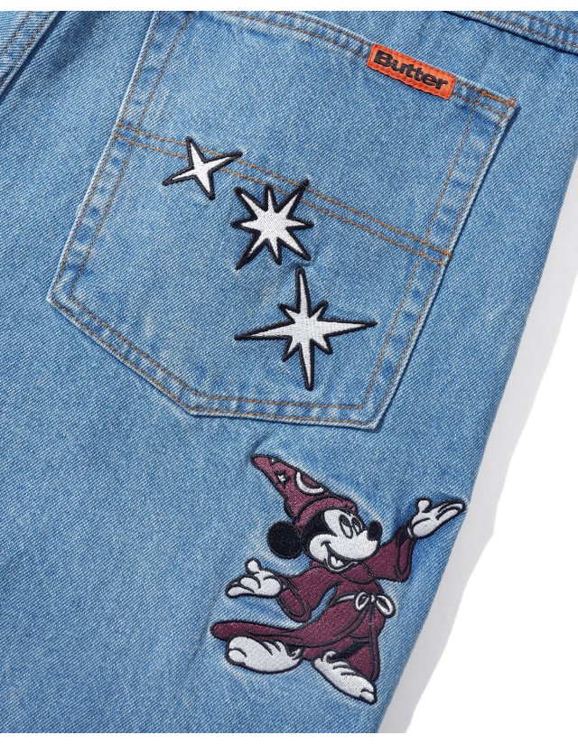 Butter X Disney Fantasia Baggy Denim Jeans Washed Indigo - Men's Pants  - Cover Photo 3