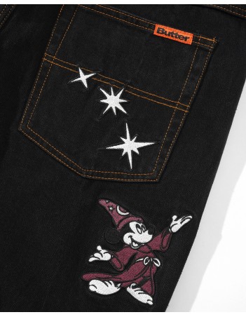 Butter x Disney Fantasia Baggy denim jeans washed Black - Men's Pants - Miniature Photo 3