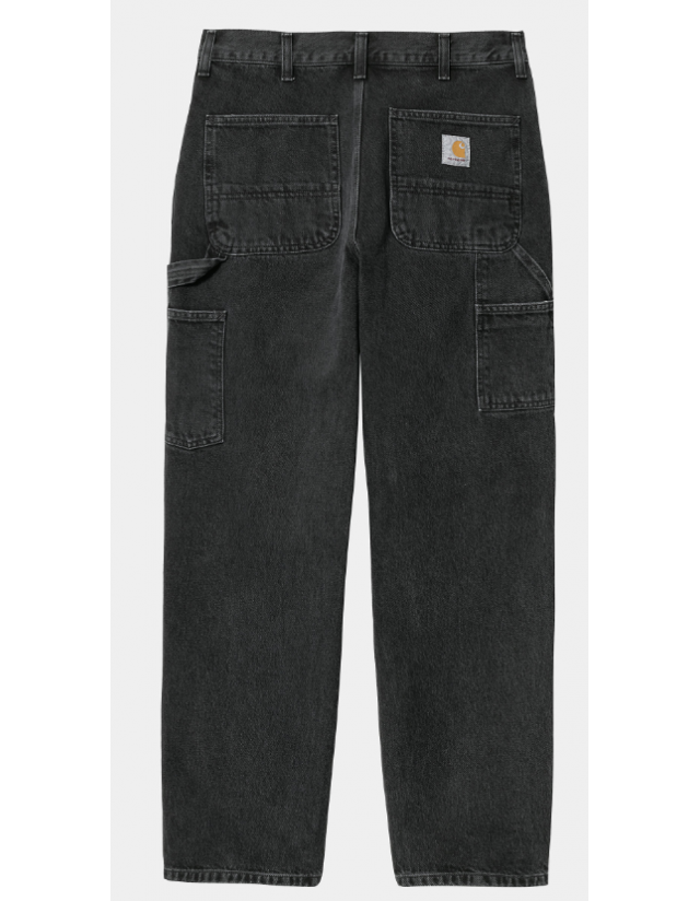 Carhartt Wip Single Knee Pant - Black Stone Washed - Men's Pants  - Cover Photo 2