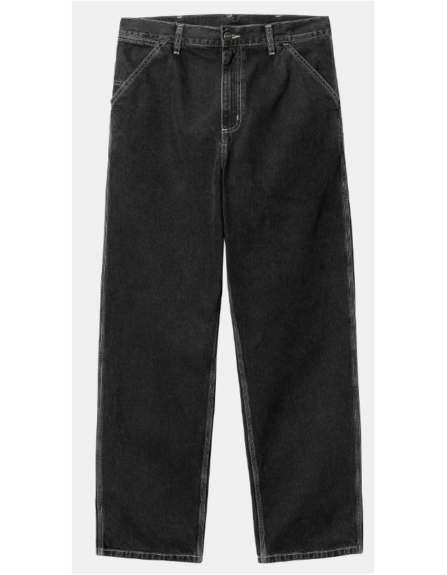 Carhartt Wip Simple Pant - Black Stone Washed - Men's Pants  - Cover Photo 1