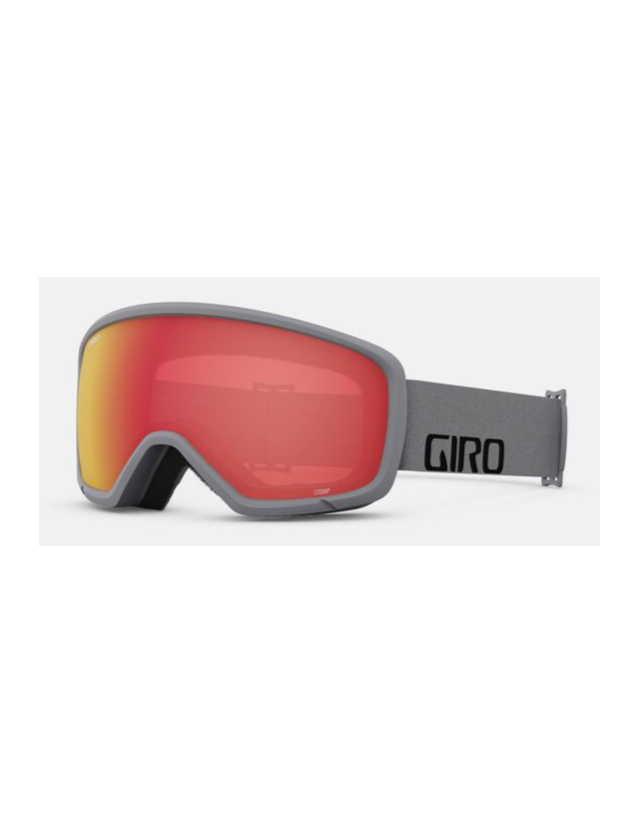 Giro Goggle Stomp Grey Wordmark Amber Scarlet - Ski & Snowboard Goggles  - Cover Photo 1
