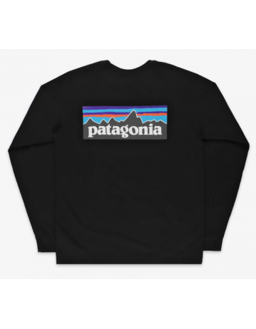 Patagonia L/S P-6 Logo Responsibili-Tee - Black - Product Photo 1