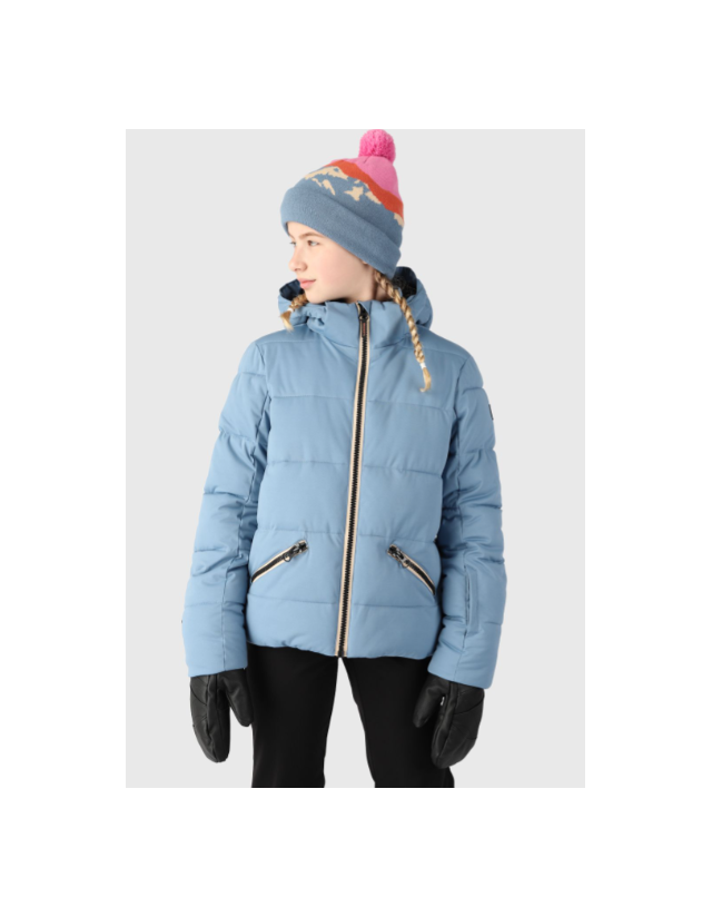 Brunotti Iraika Girls Snow Jacket - Steel Blue - Ski- En Snowboardjas Voor Meisjes  - Cover Photo 1