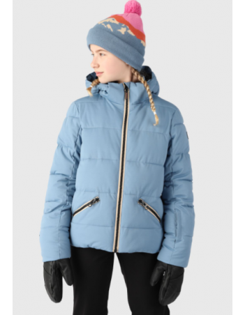 Brunotti Iraika Girls Snow Jacket - Steel Blue - Ski- En Snowboardjas Voor Meisjes - Miniature Photo 1