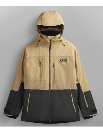 Picture Organic Clothing Track jacket - Tannin / Black - Men's Ski & Snowboard Jacket - Miniature Photo 2