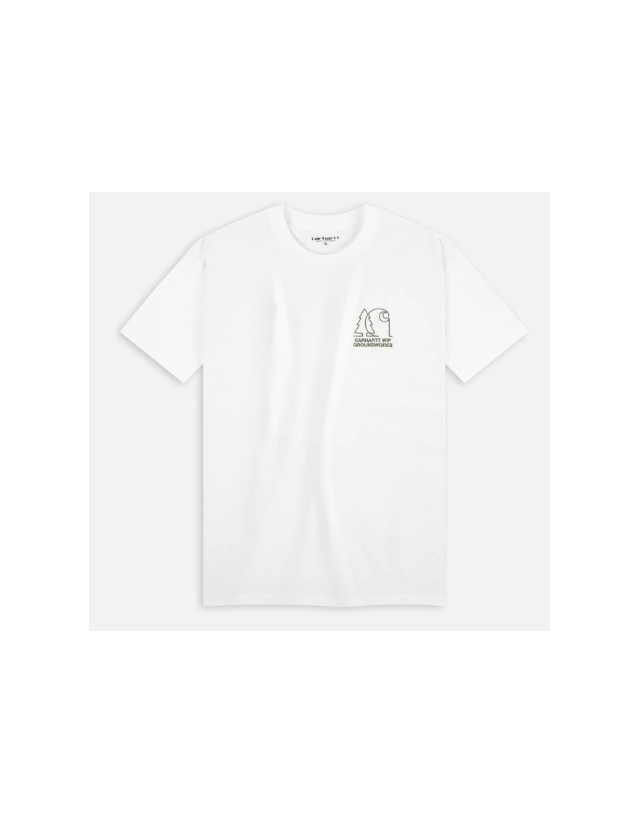 Carhartt Wip Groundworks T-Shirt - White - T-Shirt Homme  - Cover Photo 1