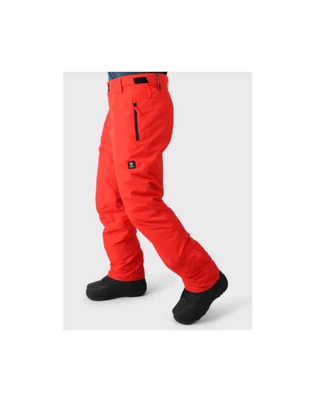 Brunotti Footrail Men Snow Pant - Risk Red - Pantalon Ski & Snowboard Homme  - Cover Photo 2