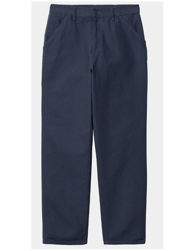 Carhartt Wip Single Knee - Blue Rinsed - Men's Pants  - Cover Photo 2